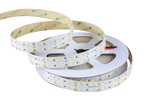LED MAN, 2835 Лента св/д PRO+, 26вт/м, 288д/м, 24В, 6000K, 3М 9495, 3Oz, 15мм, 5м/кат, Двухрядная