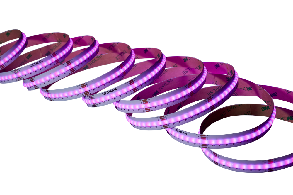 Светодиодная лента, многоцветная, COB RGB+CCT, 18W