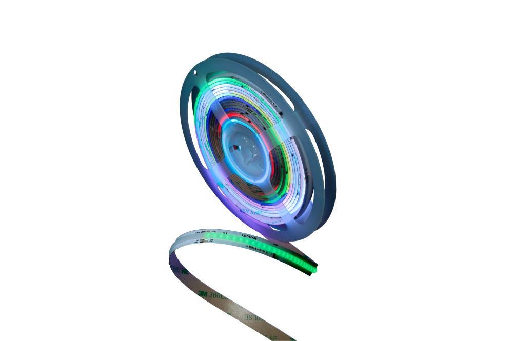 Светодиодная лента, многоцветная, COB RGB SPI, 12W