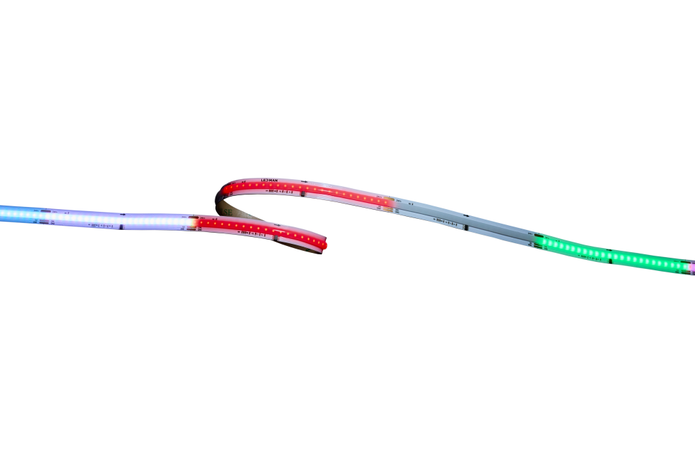 Светодиодная лента, многоцветная, COB RGB SPI, 12W