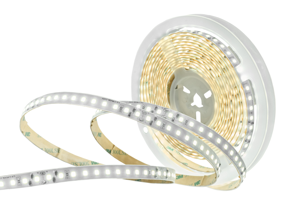 LED MAN, 2835 Лента св/д 220V 12Вт 120д/м 6000K (10мм)