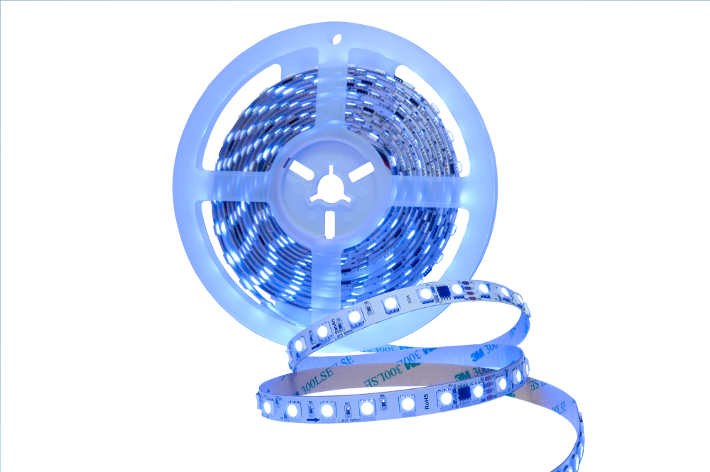 Светодиодная лента, многоцветная, RGB SPI, 14W, 70д/м