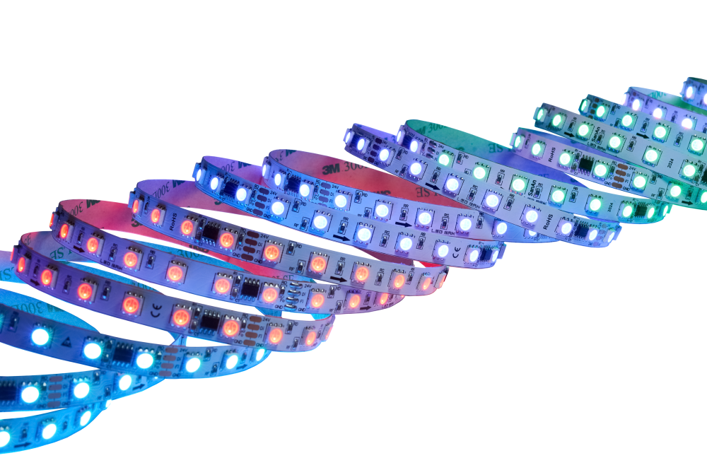 Светодиодная лента, многоцветная, RGB SPI, 14W, 70д/м