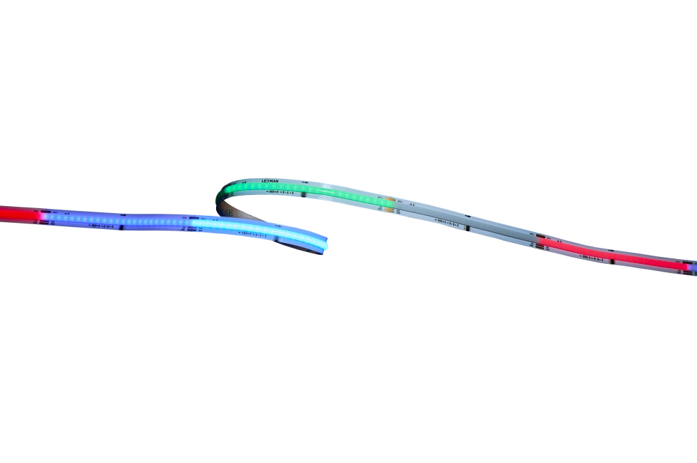 Светодиодная лента, многоцветная, COB RGB SPI, 12W