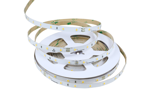 LED MAN, 2835 Лента св/д PRO+, 4.3вт/м, 48д/м, 24В, 4000K, 3М 9495, 3Oz, 8мм, (5м/кат)