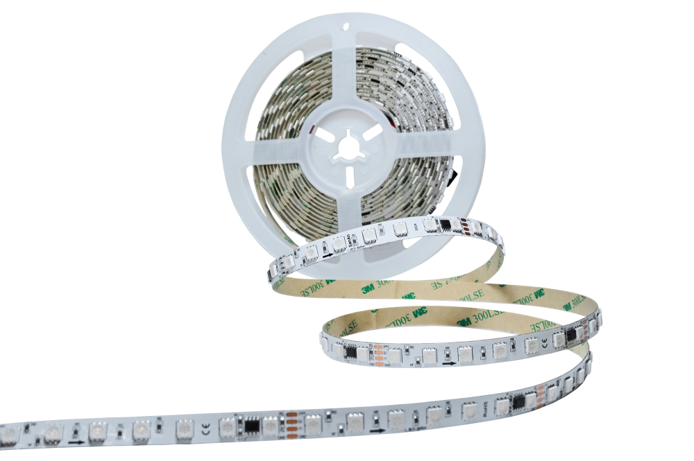 Светодиодная лента, многоцветная, RGB SPI, 14W, 70д/м