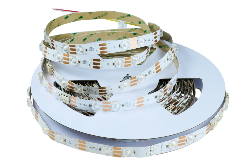 Лента LENS, 9,6*2=19.2вт/м, 12*2д/м, 24В, 165°, CCT 2700+6800K, 10м/кат