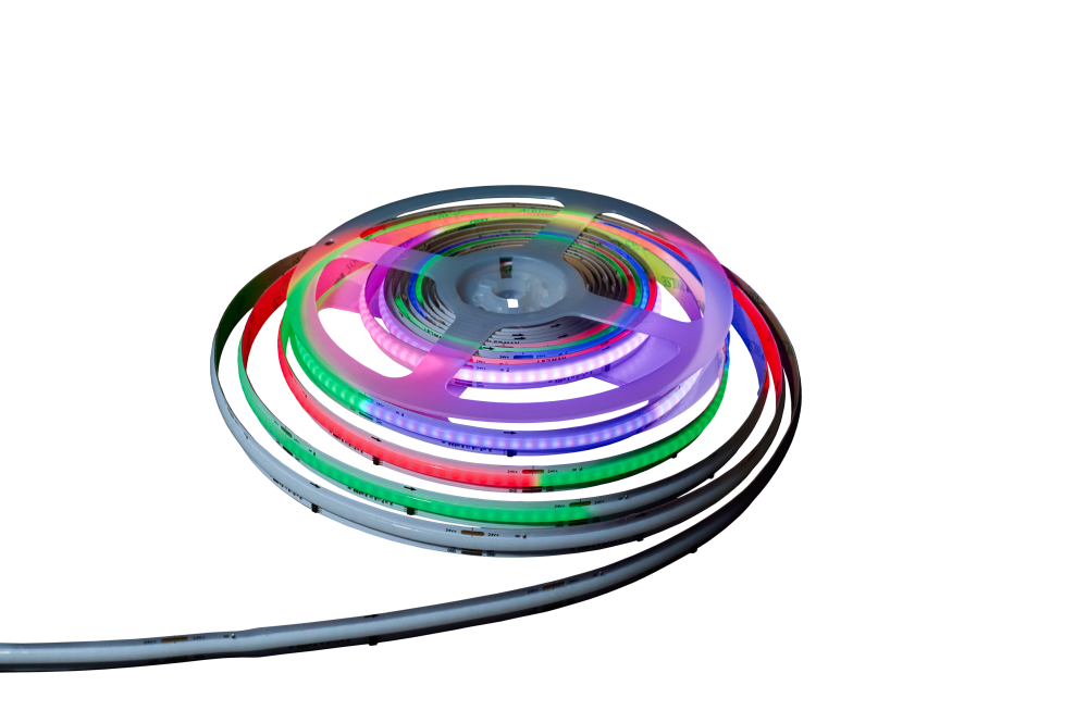 Светодиодная лента, многоцветная, COB RGB SPI, 12W