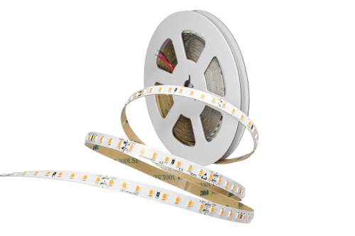 LED MAN, 2835 Лента св/д PRO+, 12вт/м, 128д/м, 24В, 1900K, 3М 9495, 3Oz, 8мм, 5м/кат