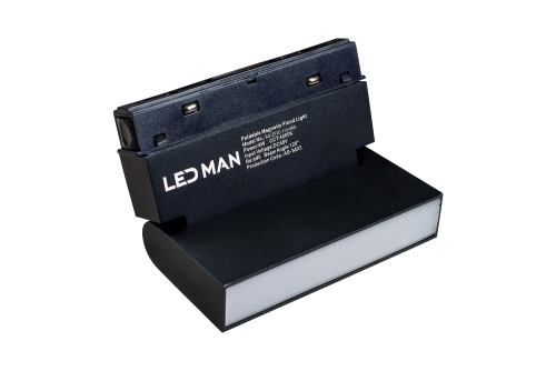 LED MAN, MAGNETIC Foldable Flood Light, 6W, 3000K, 112mm, Черный