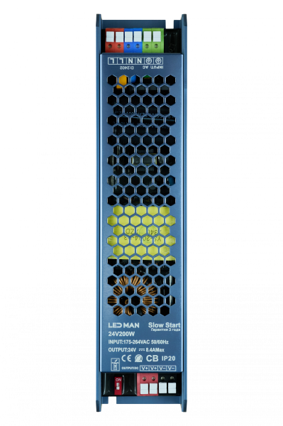 Блок питания, SLOW START, 200W, 24V