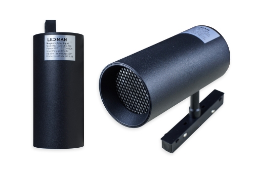 LED MAN, MAGNETIC Spot Light, 20W, 4000K, D=65mm*L135mm, Черный