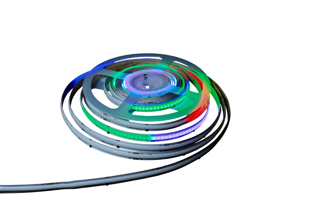 Светодиодная лента, многоцветная, COB RGB SPI, 12W