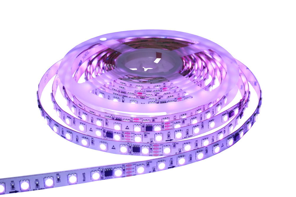 Светодиодная лента, многоцветная, RGB SPI, 14W, 70д/м