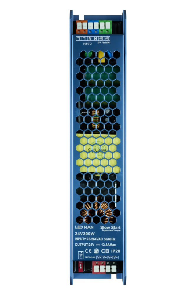 LED MAN, Блок питания, 300Вт 24В, SLOW START