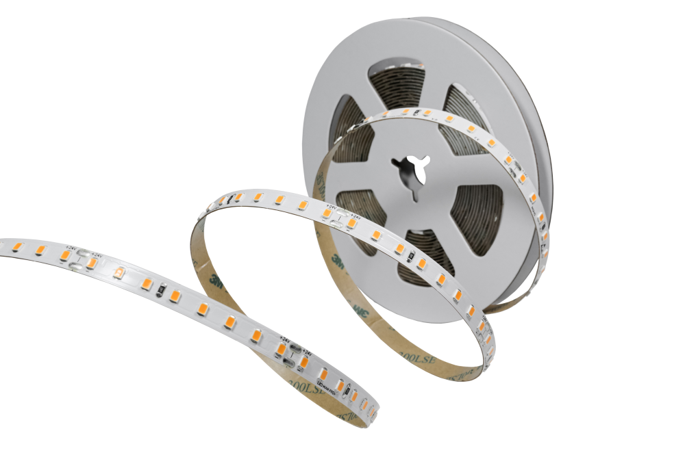 LED MAN, 2835 Лента св/д PRO+, 10вт/м, 112д/м, 24В, 1900K, 3М 9495, 3Oz, 8мм, 5м/кат