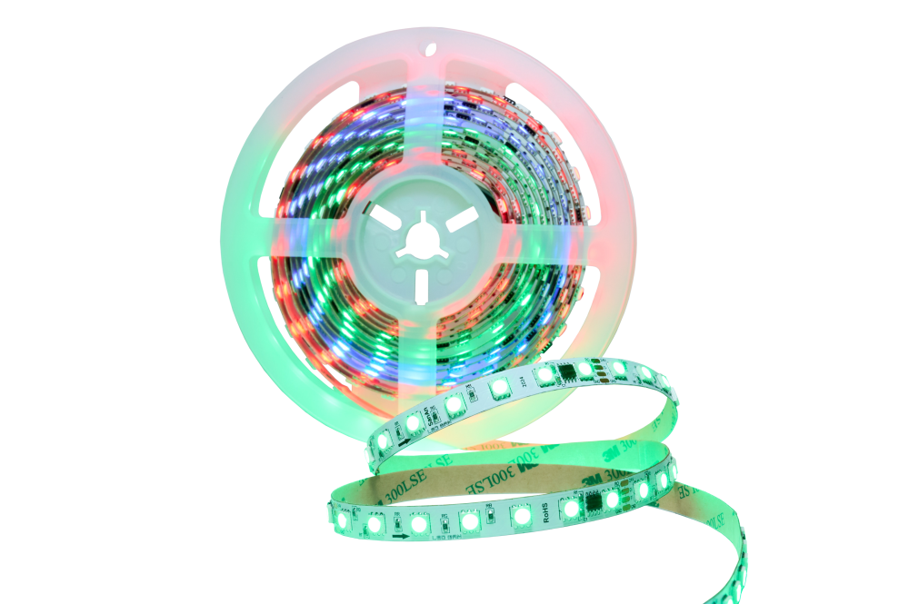 Светодиодная лента, многоцветная, RGB SPI, 14W, 70д/м