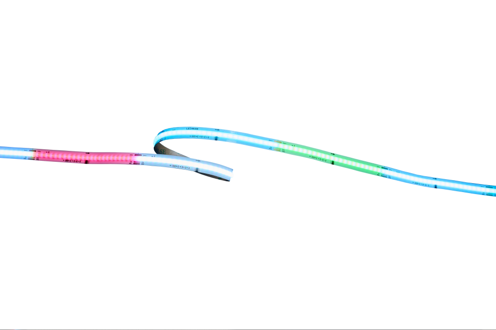 Светодиодная лента, многоцветная, COB RGB SPI, 12W