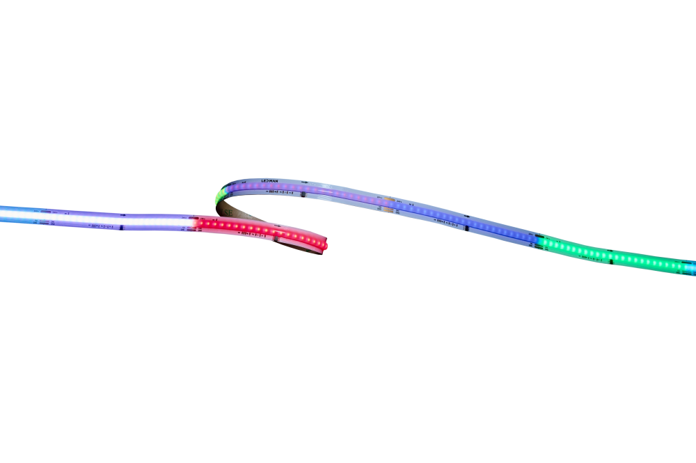 Светодиодная лента, многоцветная, COB RGB SPI, 12W