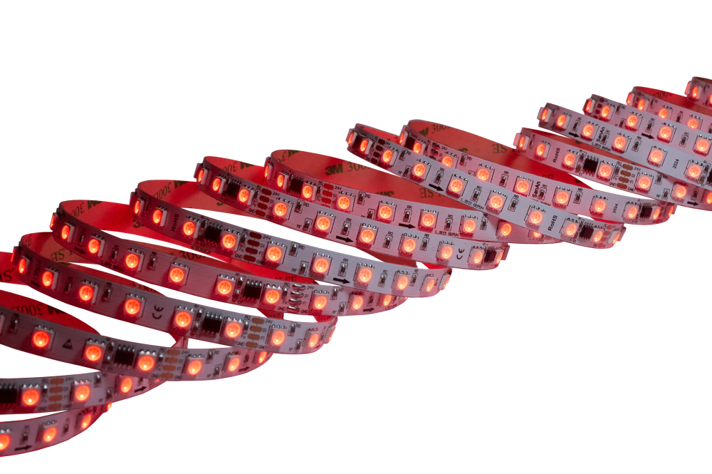 Светодиодная лента, многоцветная, RGB SPI, 14W, 70д/м