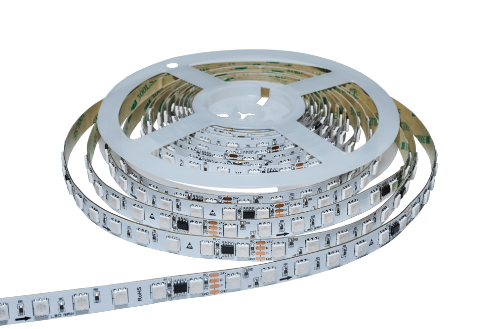 Светодиодная лента, многоцветная, RGB SPI, 14W, 70д/м