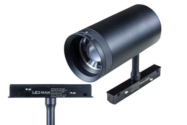 LED MAN, MAGNETIC Tunable focus Light, 18W, 4000K, D=65mm*L138mm, Черный