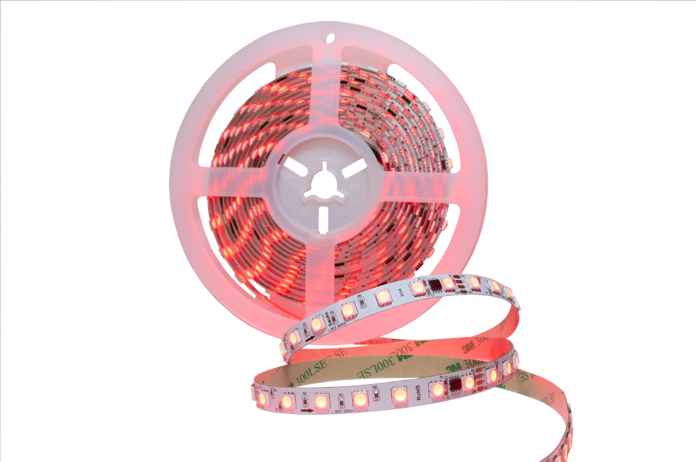 Светодиодная лента, многоцветная, RGB SPI, 14W, 70д/м