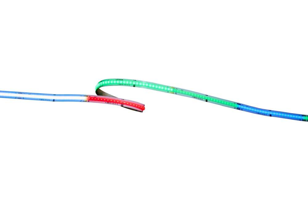 Светодиодная лента, многоцветная, COB RGB SPI, 12W