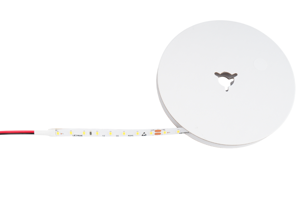 LED MAN, 2835 Лента св/д OPTIMAL, 8вт/м, 80д/м, 24В, 4000K, 3М 9495, 2Oz, 8мм, 5м/кат